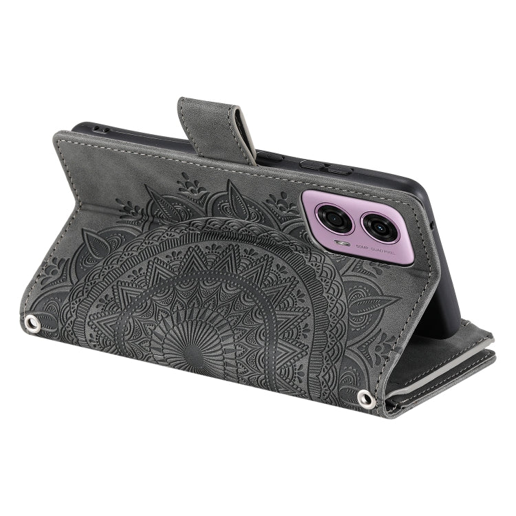 For Motorola Moto G85 Multi-Card Totem Zipper Leather Phone Case