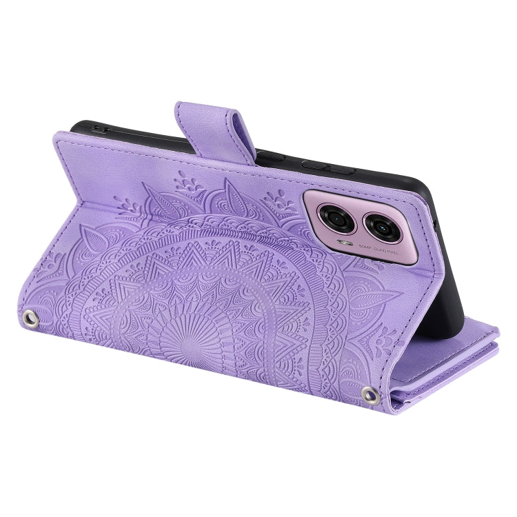 For Motorola Moto G85 Multi-Card Totem Zipper Leather Phone Case