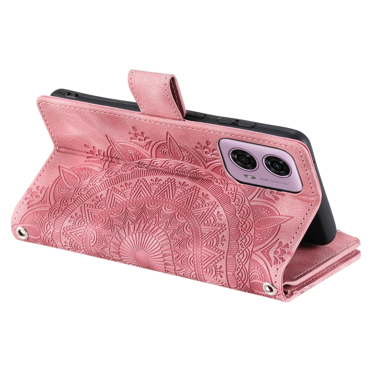 For Motorola Edge 50 Fusion Multi-Card Totem Zipper Leather Phone Case