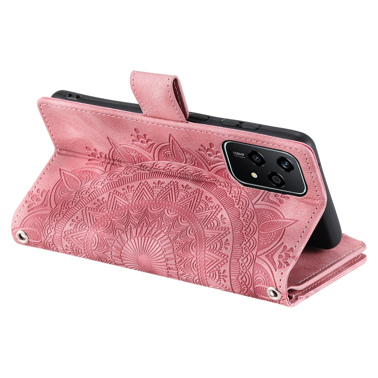 For Honor 200 Lite Global Multi-Card Totem Zipper Leather Phone Case