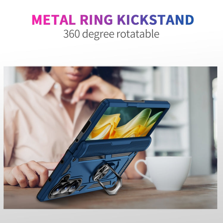 For Samsung Galaxy Z Fold6 5G Shockproof TPU + PC Phone Case with Protective Strap