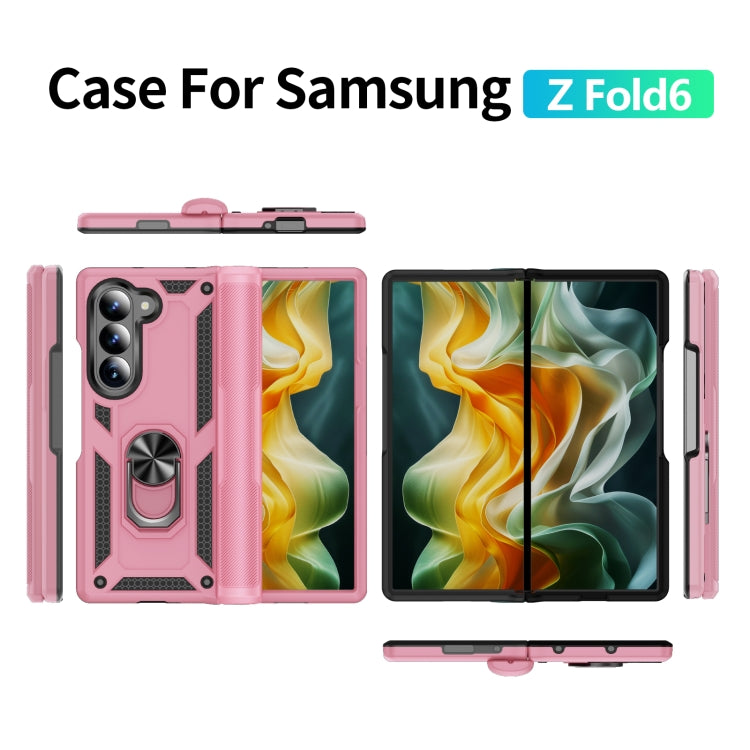 For Samsung Galaxy Z Fold6 5G Shockproof TPU + PC Phone Case with Protective Strap