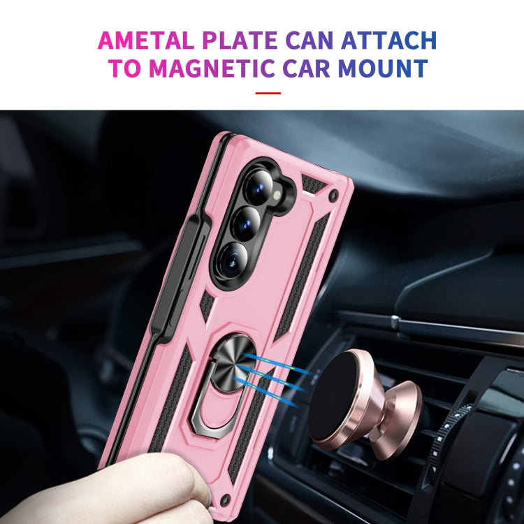 For Samsung Galaxy Z Fold6 5G Shockproof TPU + PC Phone Case with Protective Strap