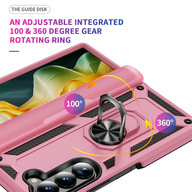 For Samsung Galaxy Z Fold6 5G Shockproof TPU + PC Phone Case with Protective Strap