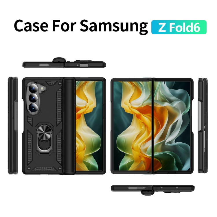 For Samsung Galaxy Z Fold6 5G Shockproof TPU + PC Phone Case with Protective Strap