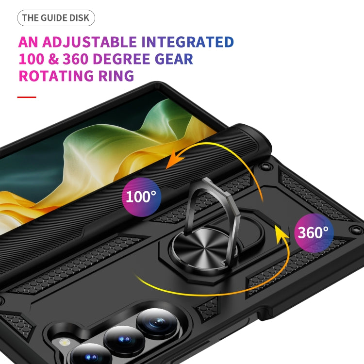 For Samsung Galaxy Z Fold6 5G Shockproof TPU + PC Phone Case with Protective Strap