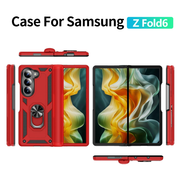 For Samsung Galaxy Z Fold6 5G Shockproof TPU + PC Phone Case with Protective Strap