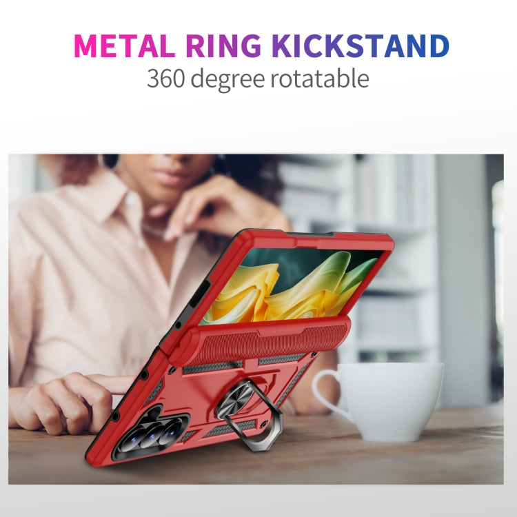 For Samsung Galaxy Z Fold6 5G Shockproof TPU + PC Phone Case with Protective Strap