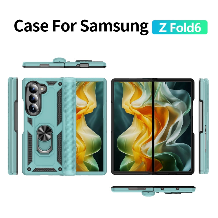 For Samsung Galaxy Z Fold6 5G Shockproof TPU + PC Phone Case with Protective Strap