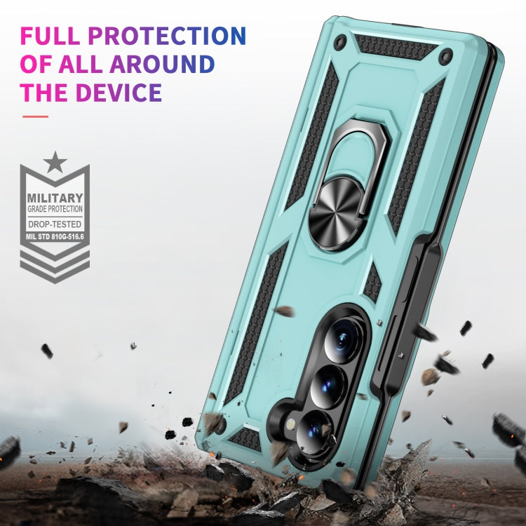 For Samsung Galaxy Z Fold6 5G Shockproof TPU + PC Phone Case with Protective Strap