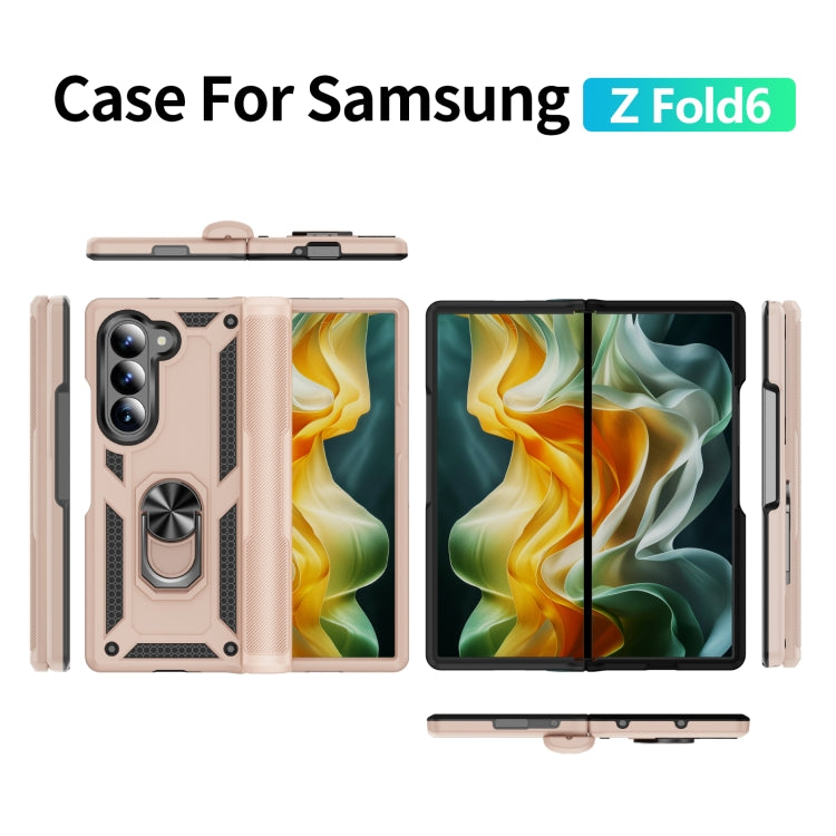 For Samsung Galaxy Z Fold6 5G Shockproof TPU + PC Phone Case with Protective Strap