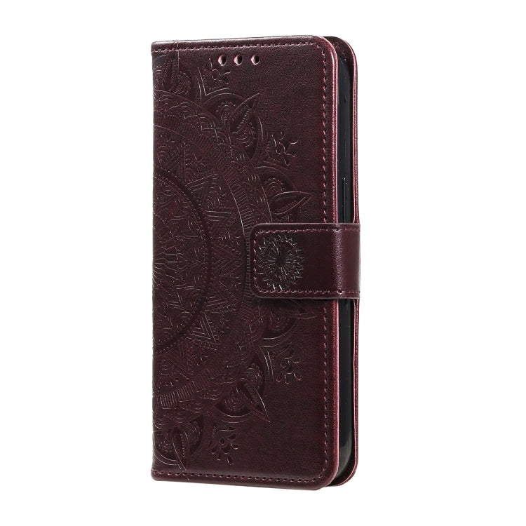 For Honor X6b 4G Global Totem Flower Embossed Leather Phone Case with Lanyard