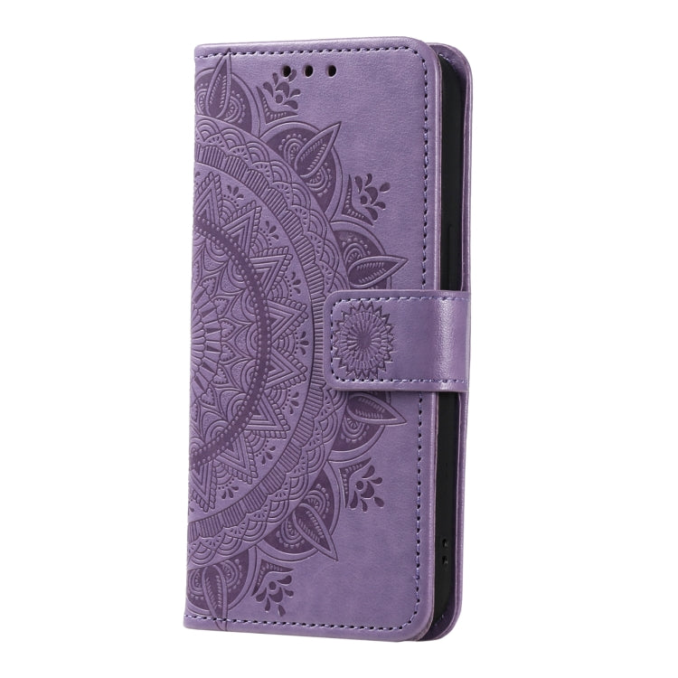 For Honor X6b 4G Global Totem Flower Embossed Leather Phone Case with Lanyard