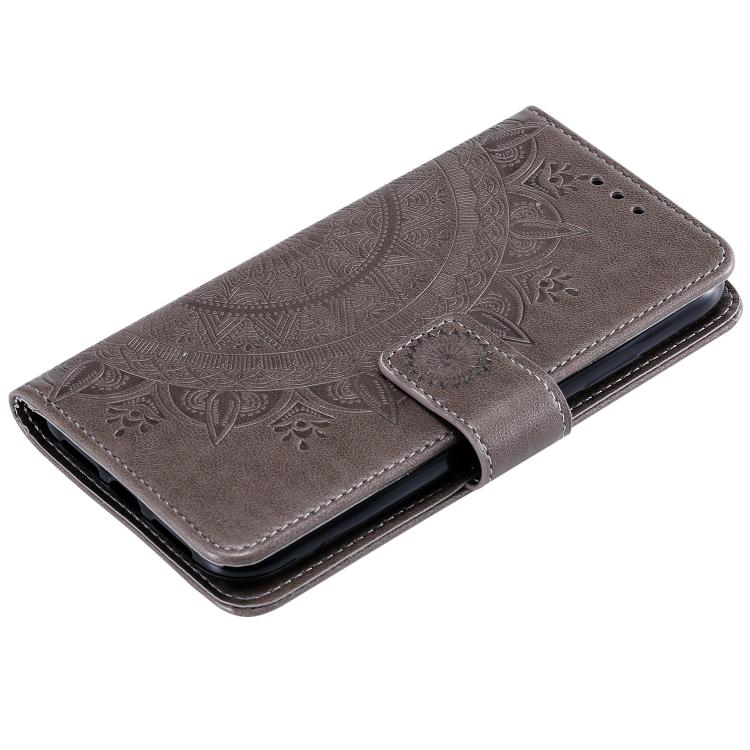 For Honor 400 Lite Global Totem Flower Embossed Leather Phone Case with Lanyard