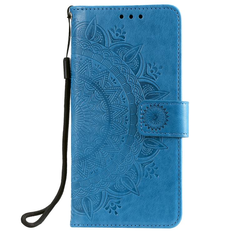 For Honor 400 Lite Global Totem Flower Embossed Leather Phone Case with Lanyard