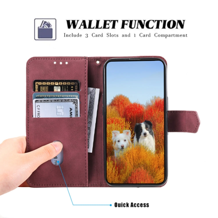 For Honor 200 Lite TTUDRCH Embossed Line Splicing Leather Phone Case