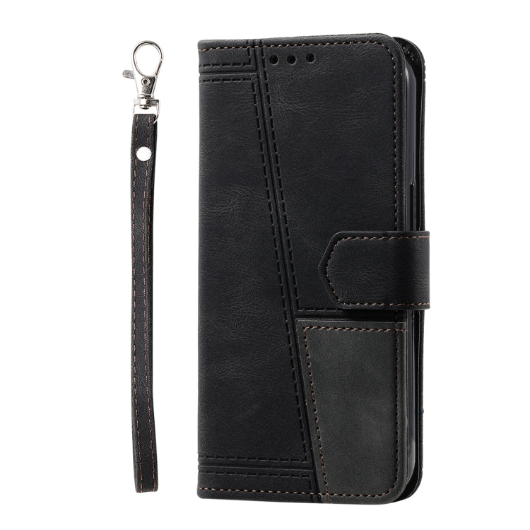 For Honor 200 Lite TTUDRCH Embossed Line Splicing Leather Phone Case