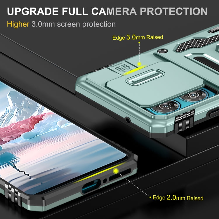 For Motorola Edge 40 Neo Armor PC + TPU Camera Shield Phone Case