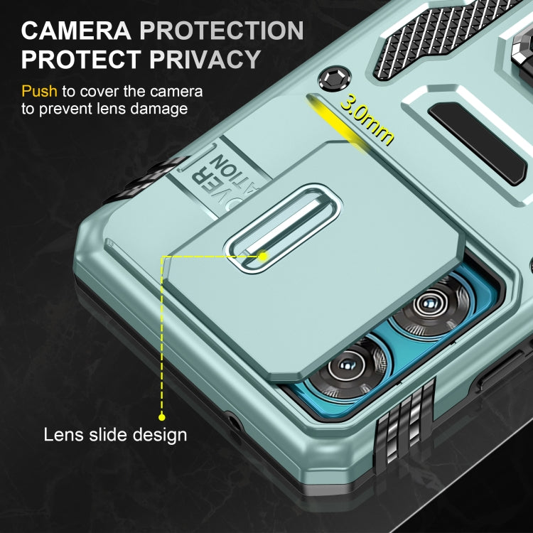 For Motorola Edge 40 Neo Armor PC + TPU Camera Shield Phone Case