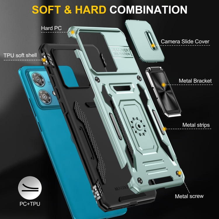 For Motorola Edge 40 Neo Armor PC + TPU Camera Shield Phone Case