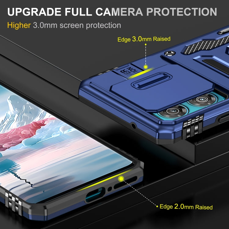 For Motorola Edge 40 Neo Armor PC + TPU Camera Shield Phone Case