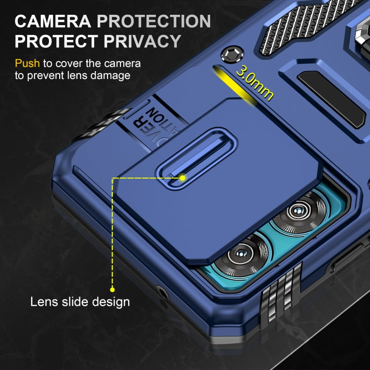 For Motorola Edge 40 Neo Armor PC + TPU Camera Shield Phone Case