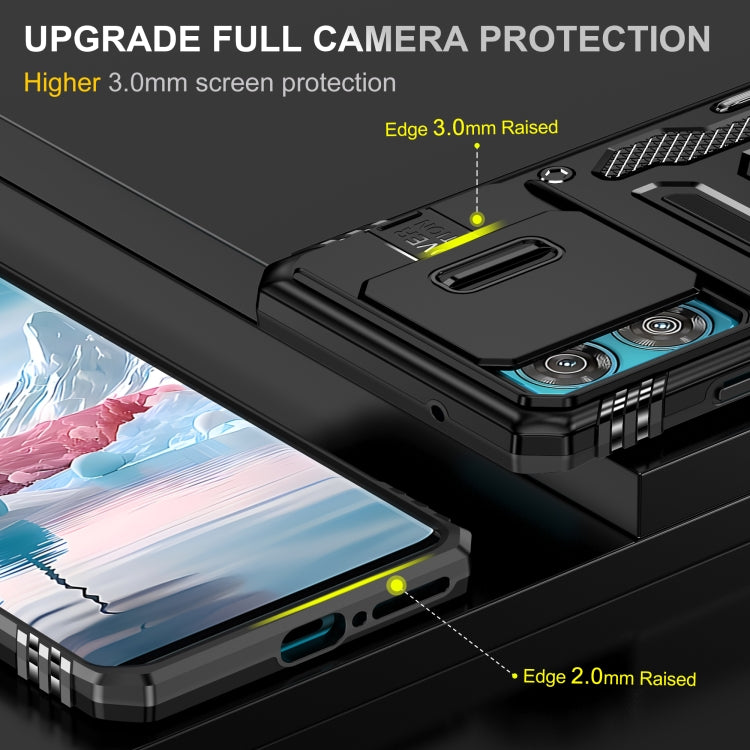For Motorola Edge 40 Neo Armor PC + TPU Camera Shield Phone Case