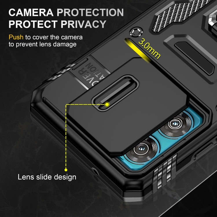 For Motorola Edge 40 Neo Armor PC + TPU Camera Shield Phone Case