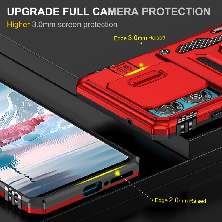For Motorola Edge 40 Neo Armor PC + TPU Camera Shield Phone Case