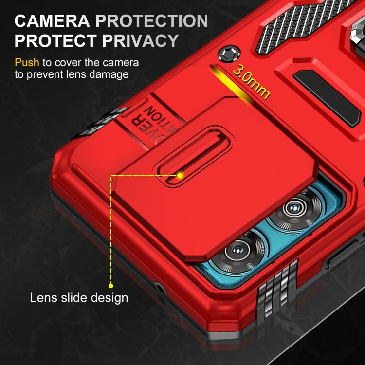 For Motorola Edge 40 Neo Armor PC + TPU Camera Shield Phone Case