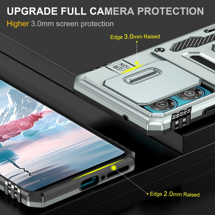 For Motorola Edge 40 Neo Armor PC + TPU Camera Shield Phone Case