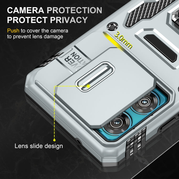For Motorola Edge 40 Neo Armor PC + TPU Camera Shield Phone Case