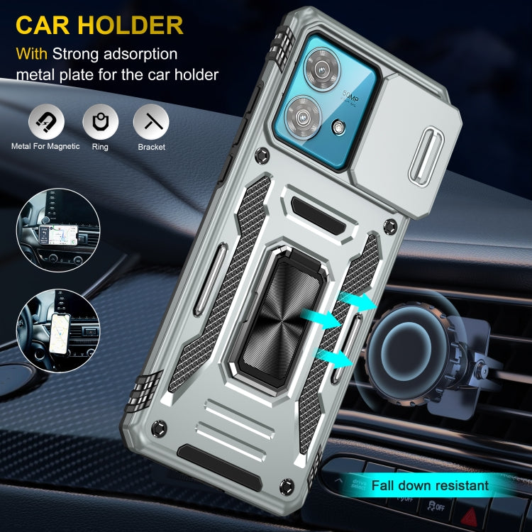 For Motorola Edge 40 Neo Armor PC + TPU Camera Shield Phone Case