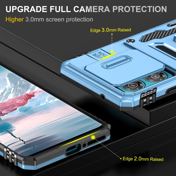 For Motorola Edge 40 Neo Armor PC + TPU Camera Shield Phone Case