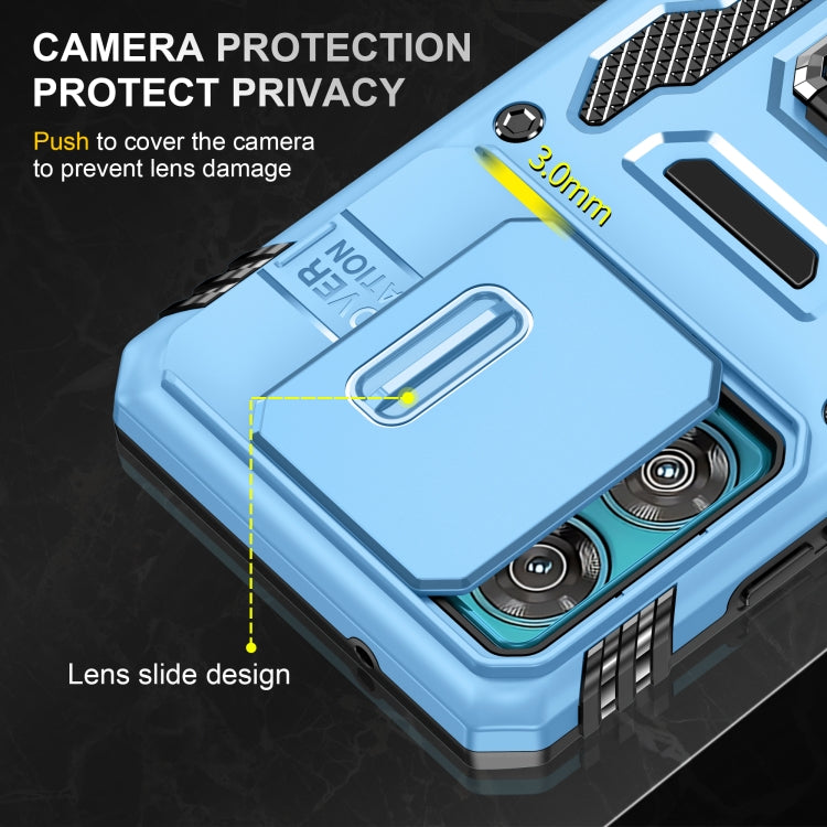For Motorola Edge 40 Neo Armor PC + TPU Camera Shield Phone Case