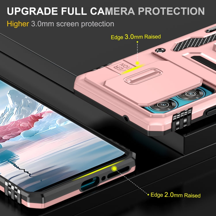 For Motorola Edge 40 Neo Armor PC + TPU Camera Shield Phone Case