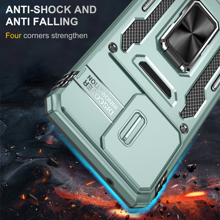 For Motorola Moto G84 Armor PC + TPU Camera Shield Phone Case