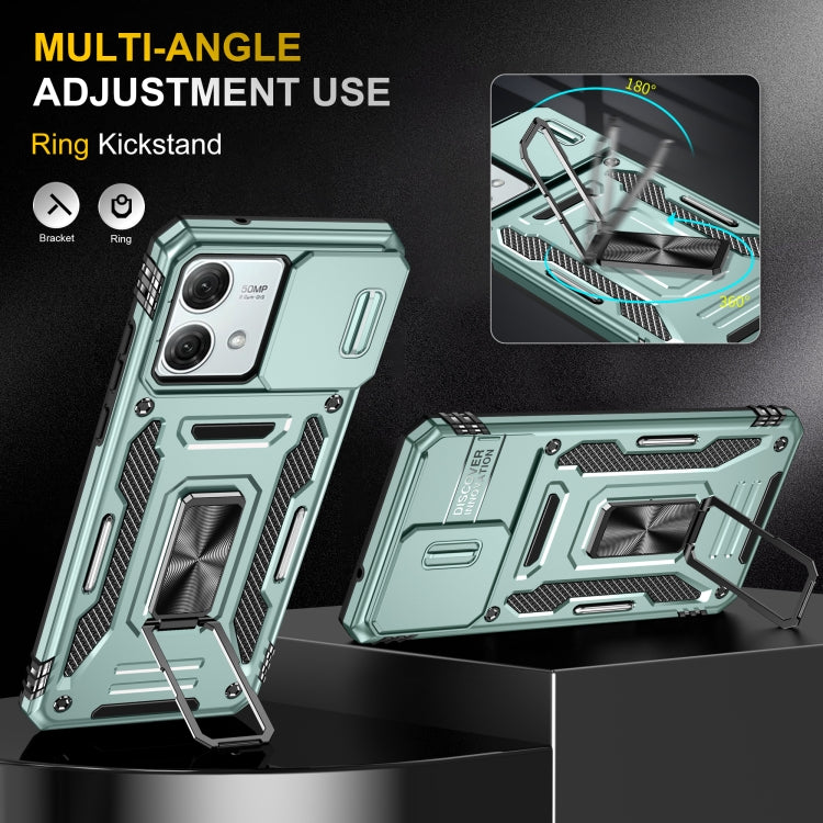 For Motorola Moto G84 Armor PC + TPU Camera Shield Phone Case