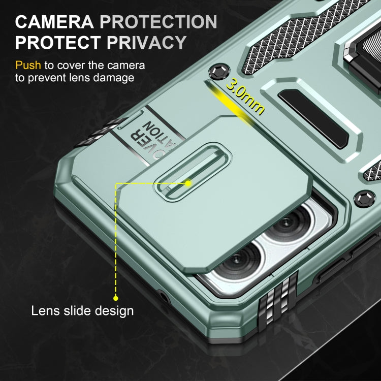 For Motorola Moto G84 Armor PC + TPU Camera Shield Phone Case
