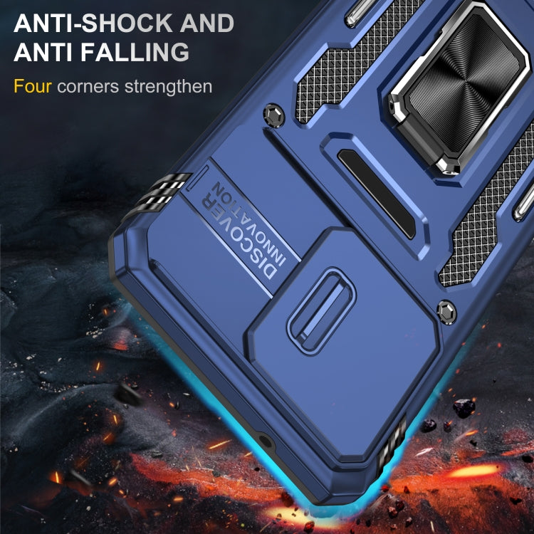 For Motorola Moto G84 Armor PC + TPU Camera Shield Phone Case