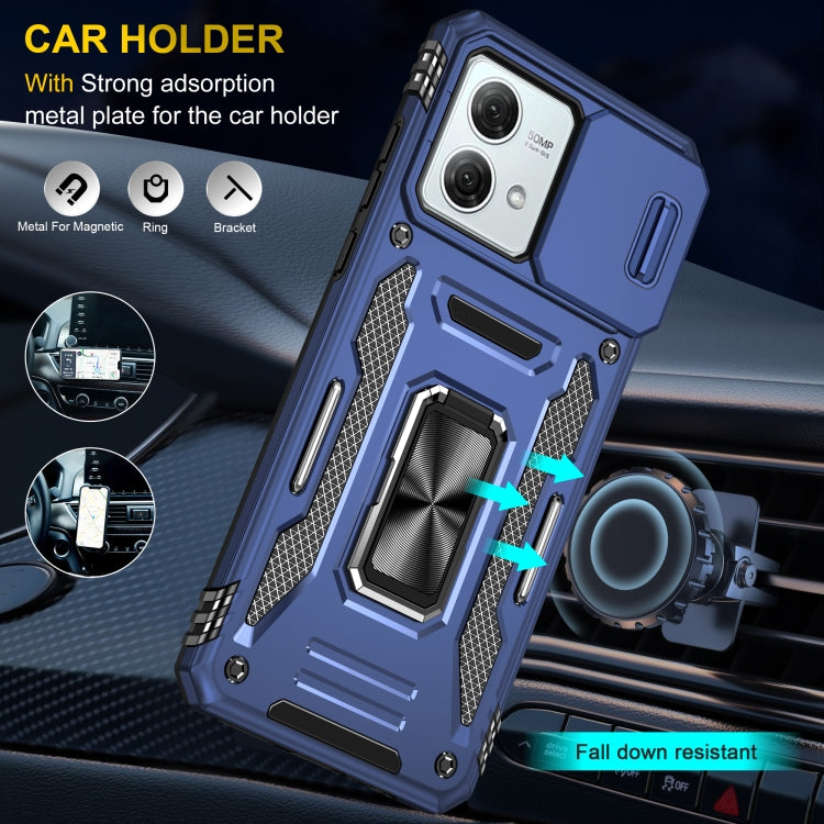 For Motorola Moto G84 Armor PC + TPU Camera Shield Phone Case