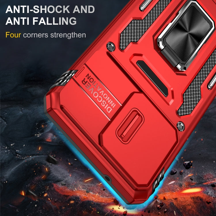 For Motorola Moto G84 Armor PC + TPU Camera Shield Phone Case