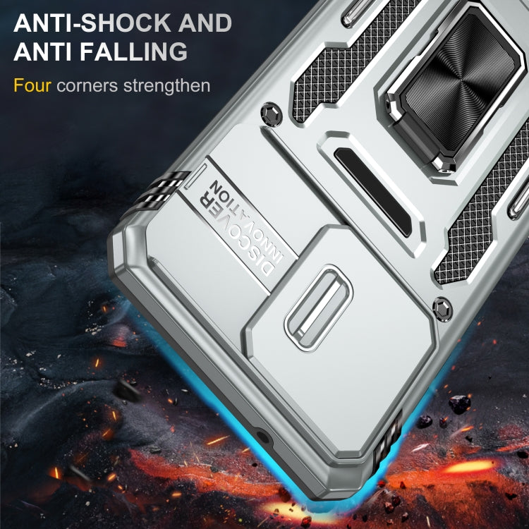 For Motorola Moto G84 Armor PC + TPU Camera Shield Phone Case
