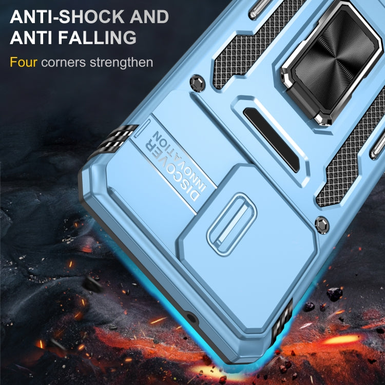For Motorola Moto G84 Armor PC + TPU Camera Shield Phone Case