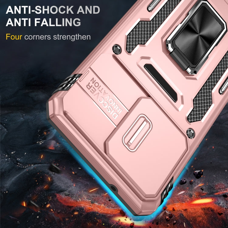 For Motorola Moto G84 Armor PC + TPU Camera Shield Phone Case