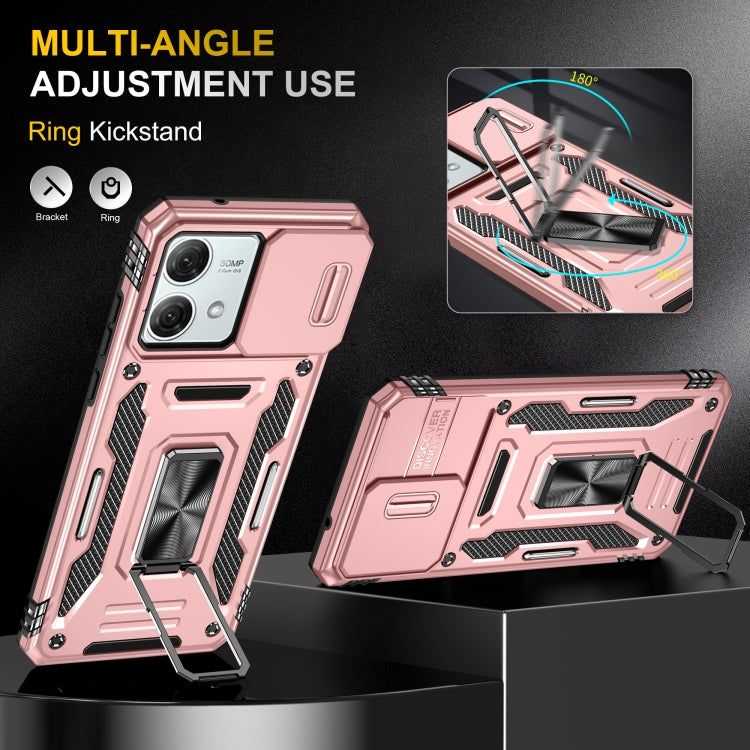 For Motorola Moto G84 Armor PC + TPU Camera Shield Phone Case