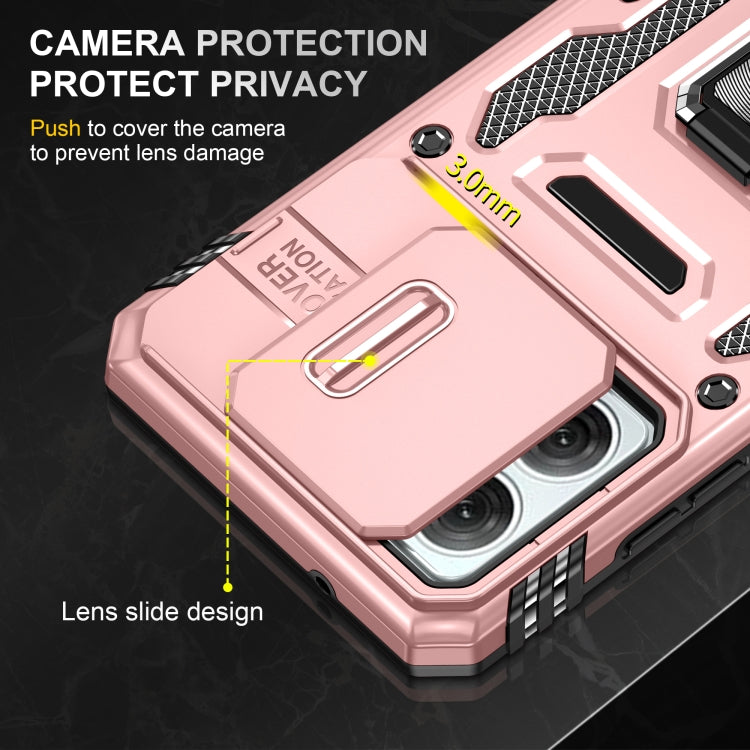 For Motorola Moto G84 Armor PC + TPU Camera Shield Phone Case