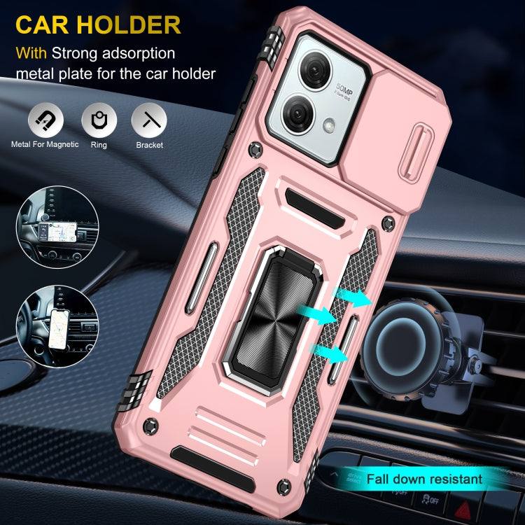 For Motorola Moto G84 Armor PC + TPU Camera Shield Phone Case