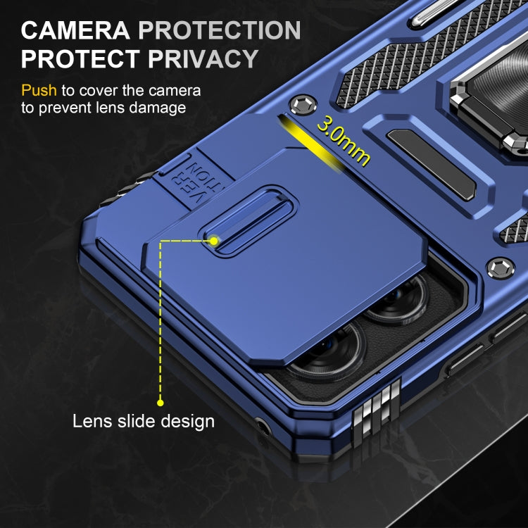 For Motorola Edge 40 Armor PC + TPU Camera Shield Phone Case