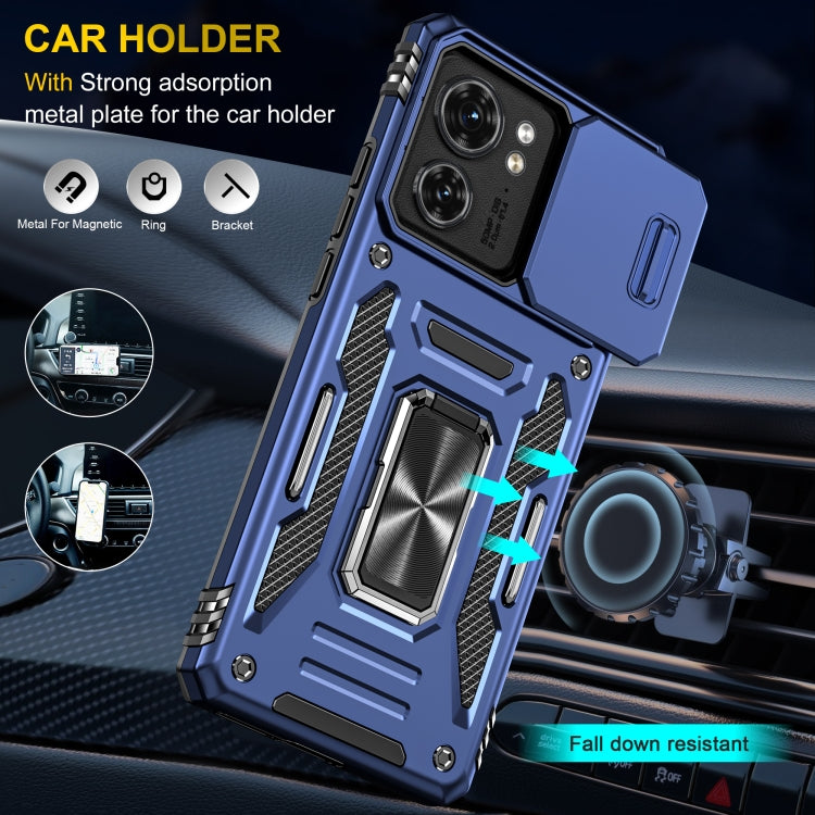 For Motorola Edge 40 Armor PC + TPU Camera Shield Phone Case